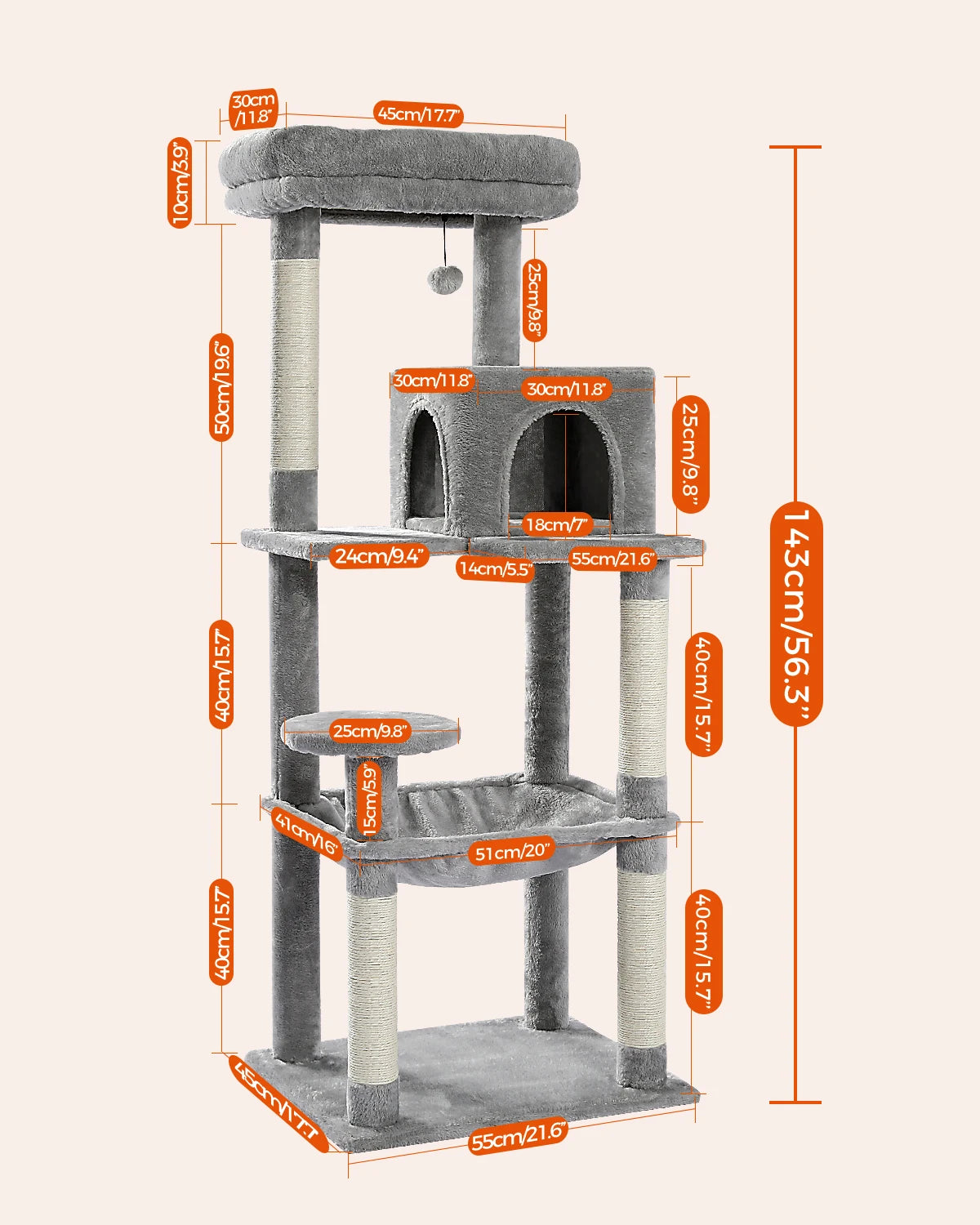 4-Level Cat Tower and Tree