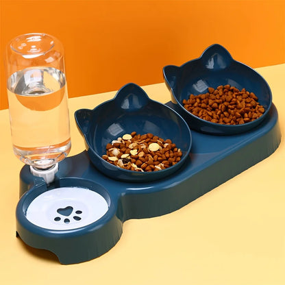 Pet Bowls With Water Feeder 3 In 1