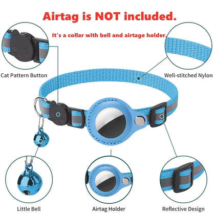 Anti-Lost Cat Collar for GPS Tracker With Protective Case And Bell