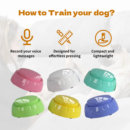 6 Pack Set Recordable Training Button Pet Communication Toy