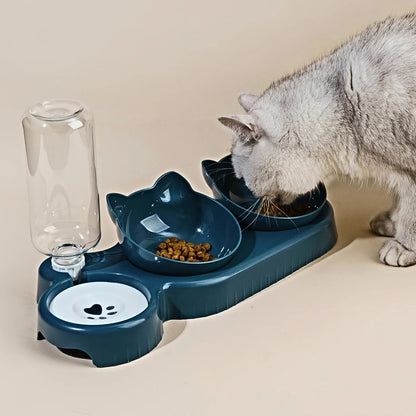 Pet Bowls With Water Feeder 3 In 1