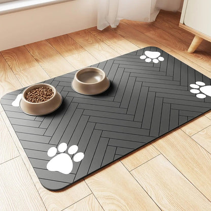 Waterproof Absorbent Pet Placemat for Food and Water Bowl