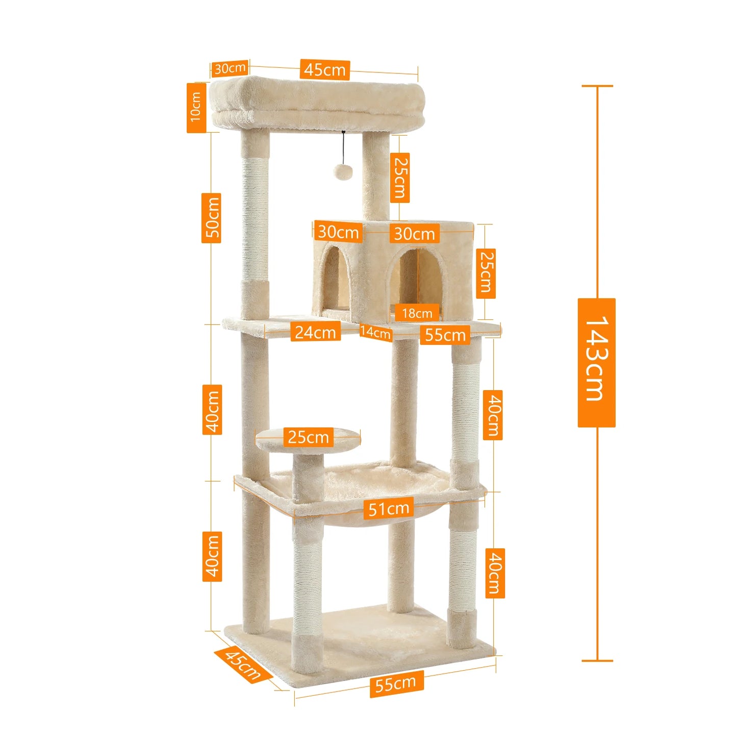 4-Level Cat Tower and Tree