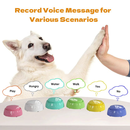 6 Pack Set Recordable Training Button Pet Communication Toy