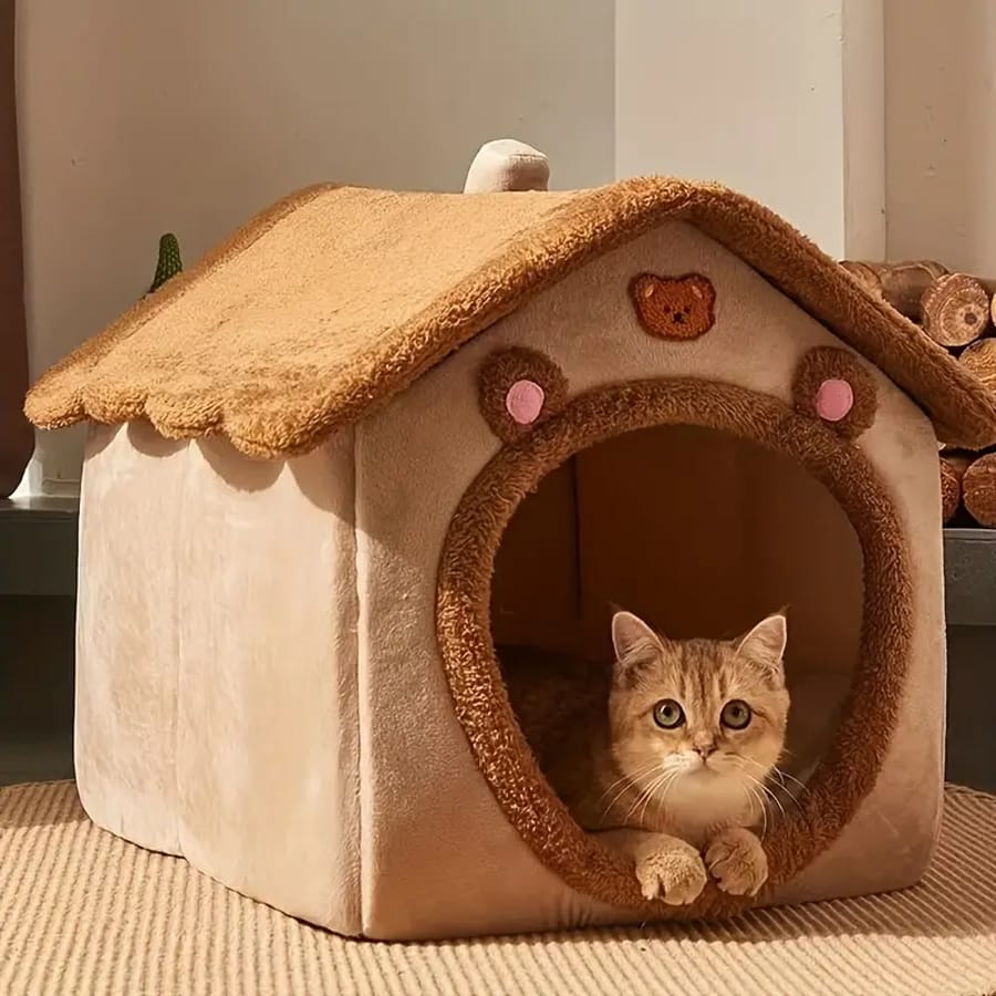 Cozy Enclosed Pet Bed