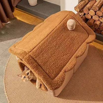 Cozy Enclosed Pet Bed